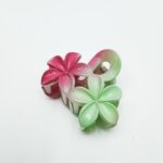 Крабик Цветы арт.tr535 зелено-малиновый