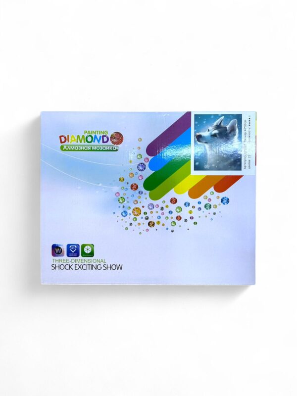 Алмазная мозайка 40*50см арт.gle73587 Хаски в снегу