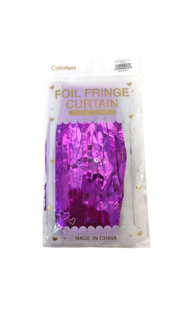Дождик для фотозоны Foil Fringe Curtain 2м*1м арт.tr1185 пурпурный