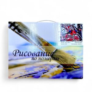 Рисование по номерам 30*40см арт.ktl3513 Снегири на ветке рябины
