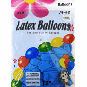 Шары упаковка 100шт однотонные Latex Balloons 12д арт.tr1055 голубые