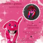 Шапочка с поднимающимися ушками светящаяся Зайка арт.tr2654 малиновая