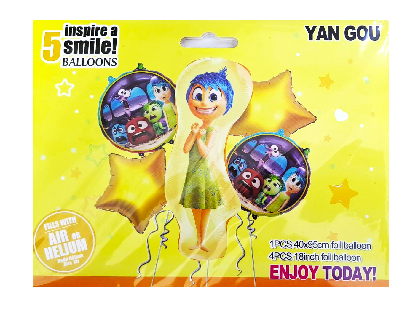 Шары фольга набор Радость уп 5шт арт.s-y-1008 Шары фольга набор Радость уп 5шт арт.s-y-1008