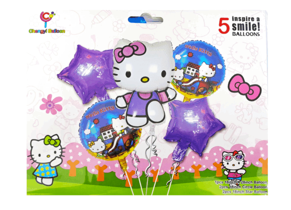 Шары фольга набор Hello Kitty уп 5шт арт.zcs1365-2537