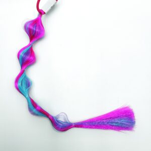 Локоны на резинке арт.tr769 фуксия+голубые