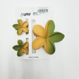 Крабик Гавайский цветок 4-8см уп 3шт арт.tr461 матовый коричнево-зеленый