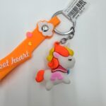 Брелок Единорог 4см арт.B18 оранжевый