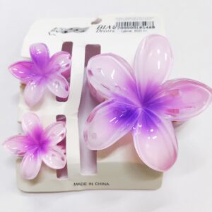 Крабик Гавайский цветок 4-8см сиреневый.Набор 3шт 800тг