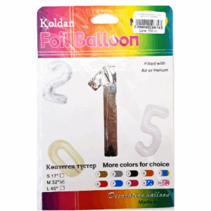 Шар фольга цифра 1 32д арт.tr1271 серебро