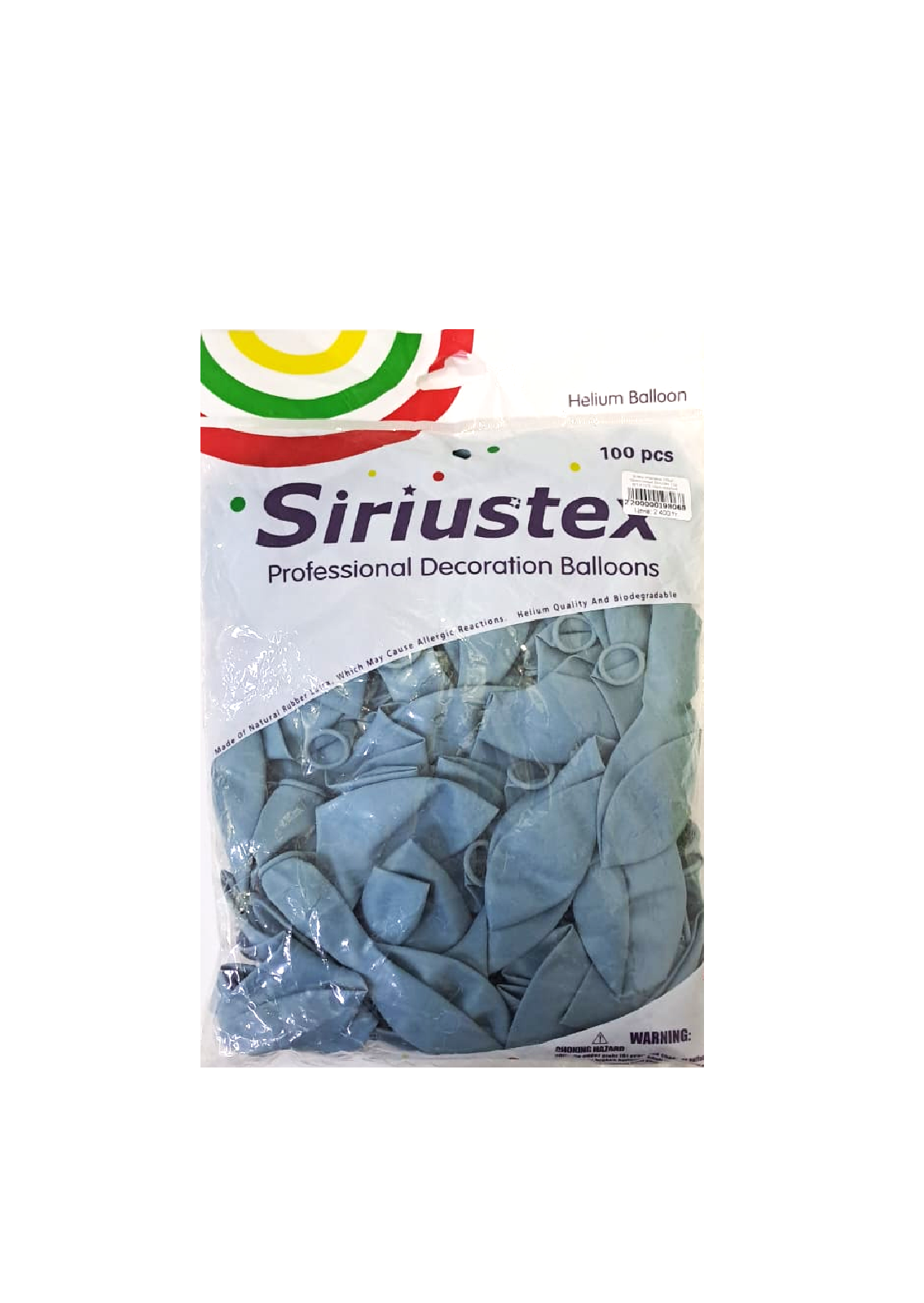 Шары упаковка 100шт однотонные Siriustex 12д арт.tr1376 серо-голубые Шары упаковка 100шт однотонные Siriustex 12д арт.tr1376 серо-голубые