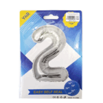 Шар фольга цифра 2 40д арт.tr1357 серебро