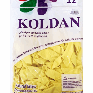 Шары упаковка 100шт однотонные Koldan 12д арт.tr1081 светло-желтые