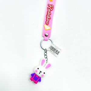 Брелок Зайка 6см арт.B19 розовый