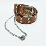 Ремень с цепью коричневый арт.tr771