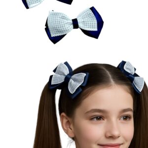 Бантики на резинке уп 2шт арт.tr2341 сине-белые