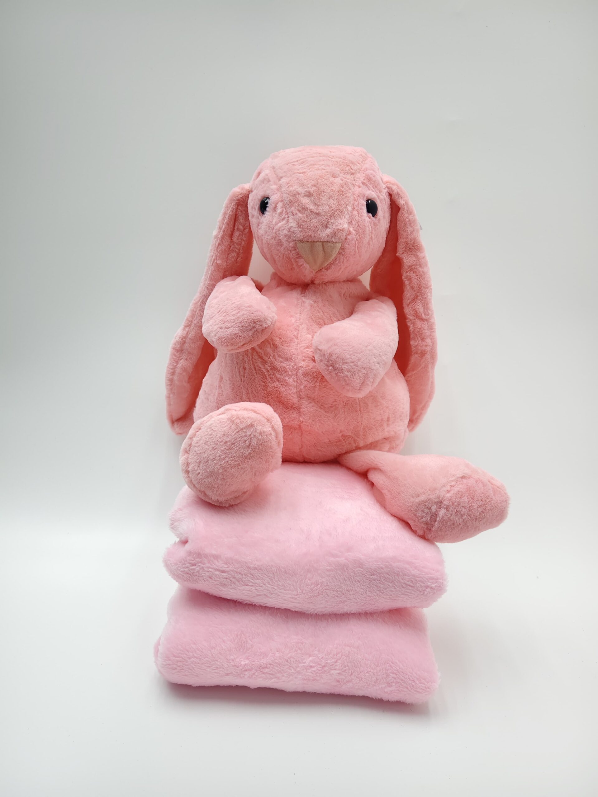 Мягкая игрушка Зайка с пледом 40см арт.m26p розовый Мягкая игрушка Зайка с пледом 40см арт.m26p розовый