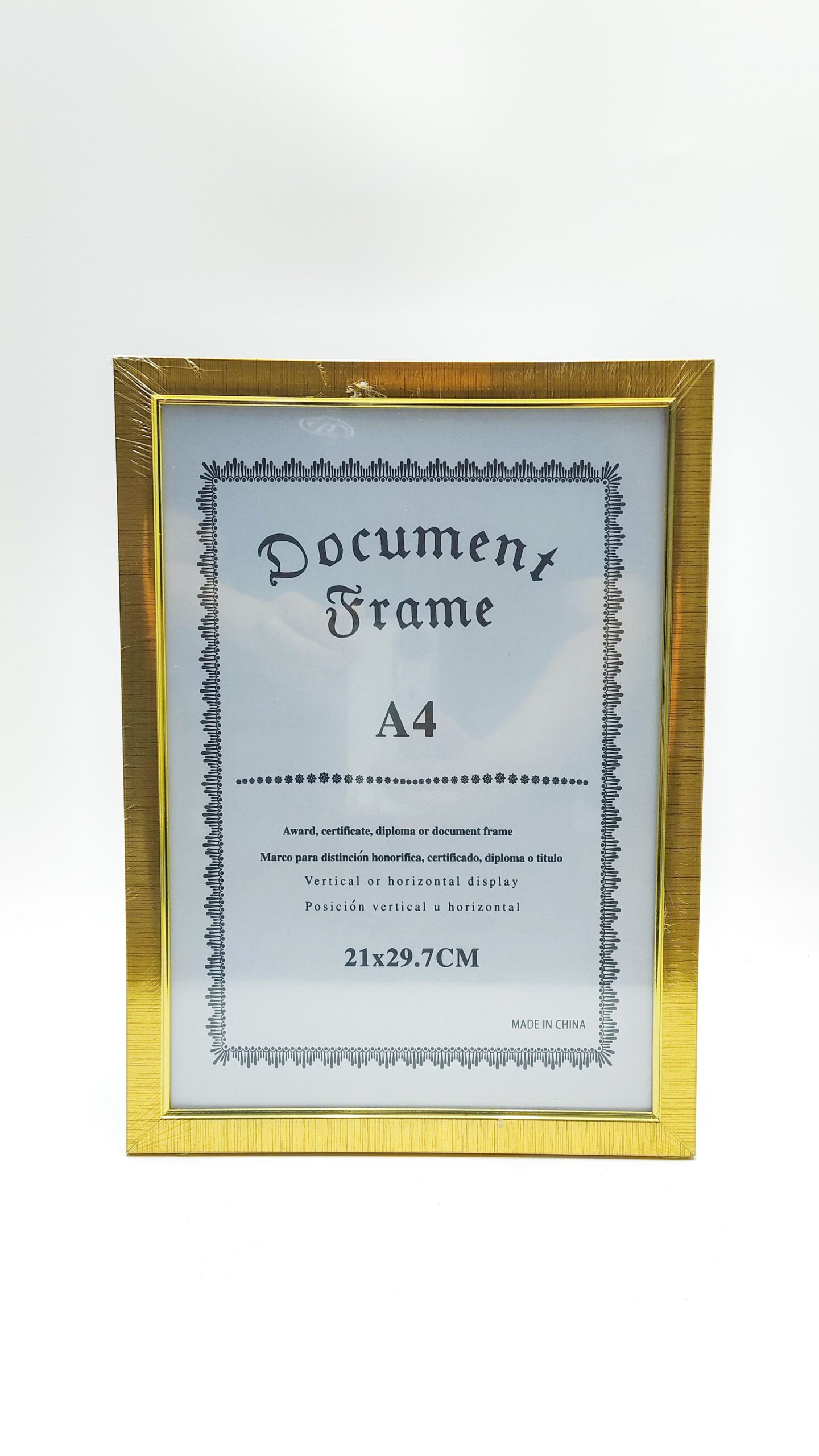 Рамка А4 арт.y-16 золото Рамка А4 арт.y-16 золото