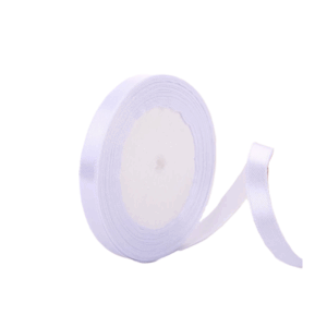 Лента атлас 1см бобина 20ярдов арт.tr824 белая