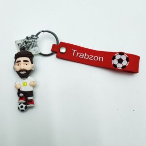 Брелок Футболист 7см арт.235-10 Месси бело-красный