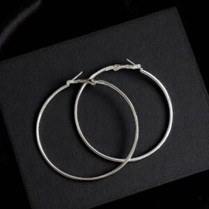 Серьги Кольца 6см арт.tr2008 серебро