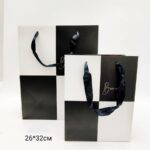 Пакет подарочный 26*32см Best wishes арт.yr-l-9228a шахматный черно-белый