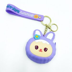 Брелок кошелек Зайка 7*8см арт.2324-2 фиолетовый