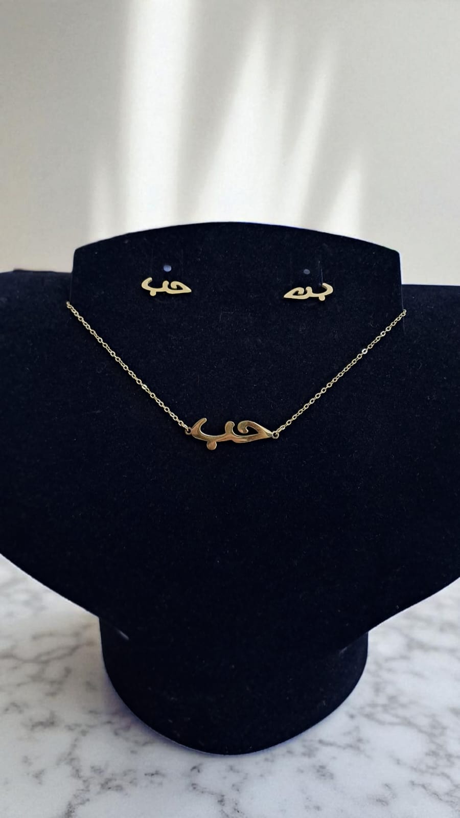 Набор титан 2в1 цепочка+серьги Любовь на арабском арт.tr2076 золото Набор титан 2в1 цепочка+серьги Любовь на арабском арт.tr2076 золото