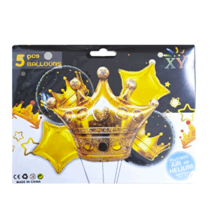Шары фольга набор с короной уп 5шт арт.xy-131