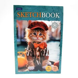 Скетчбук Hatber Котики артисты 40л 100гр арт.32115