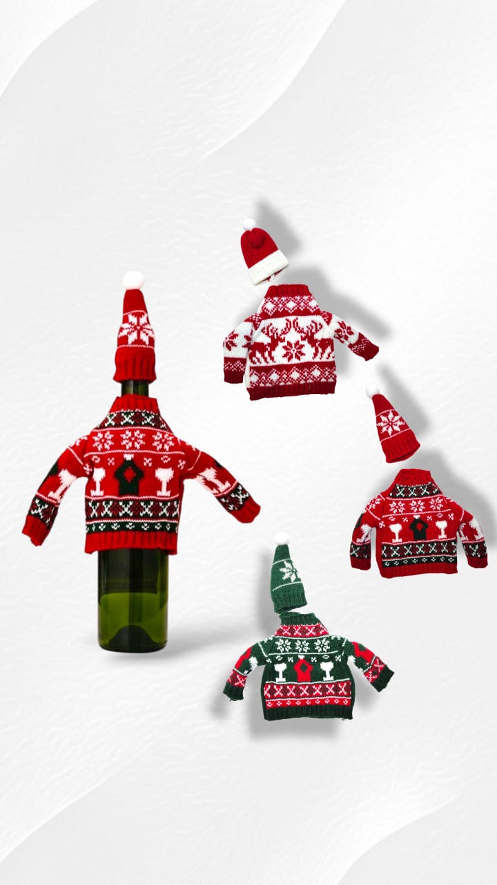 Свитер с шапкой для бутылки 1700тг Свитер с шапкой для бутылки 1700тг