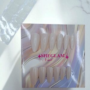 Ногти накладные кошачий глаз Sheglam Nail миндаль арт.tr2228 пудровые