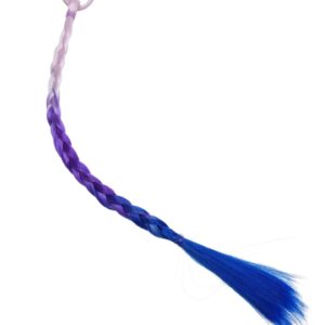 Косичка на резинке трехцветная арт.tr1601 розовый,фиолетовый,синий