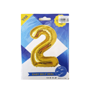Шар фольга цифра 2 40д арт.tr1352 золотая