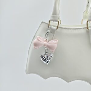 Брелок Бант с сердцем 6*8см арт.5975-13 светло-розовый