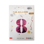 Шар фольга цифра 8 32д арт.tr1296 лиловая