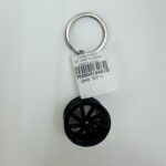 Брелок Колесо арт.23618-19 черное металлическое