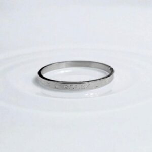 Браслет титан Rolex 6мм арт.tr1910 серебро