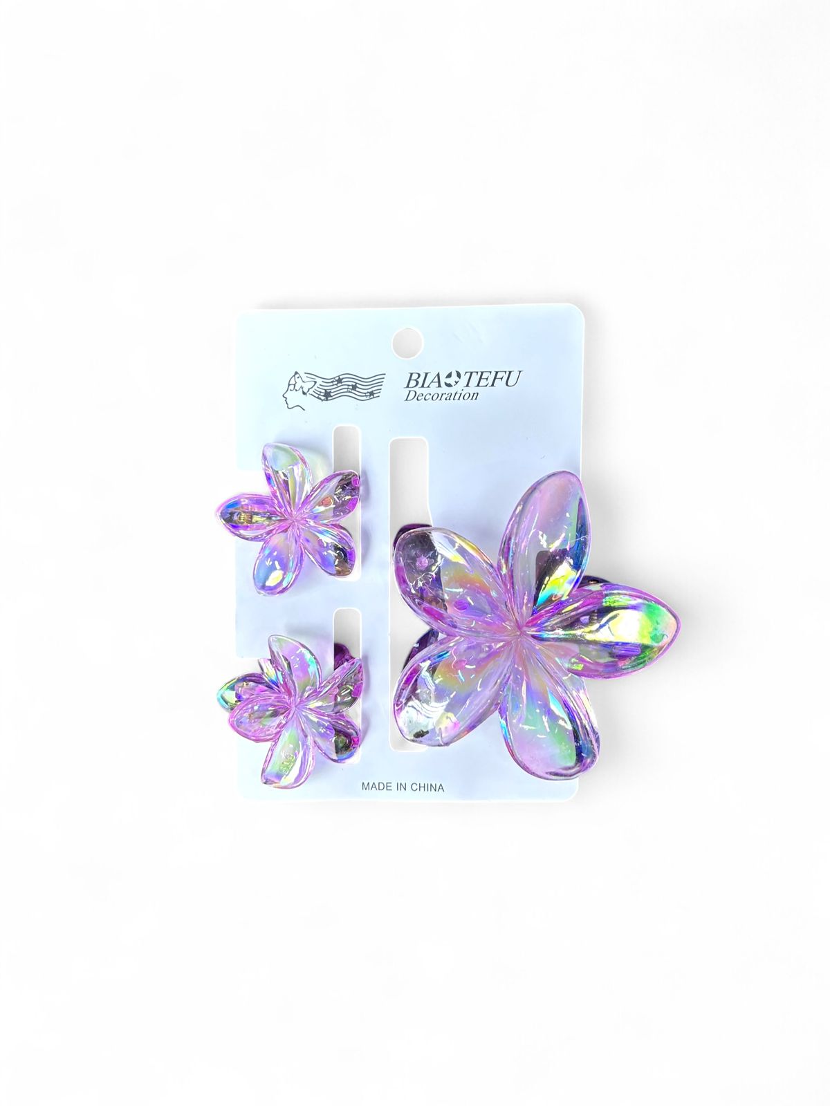 Крабик Гавайский цветок 4-8см уп 3шт арт.tr2518 полу-прозрачный перламутровый розовый Крабик Гавайский цветок 4-8см уп 3шт арт.tr2518 полу-прозрачный перламутровый розовый