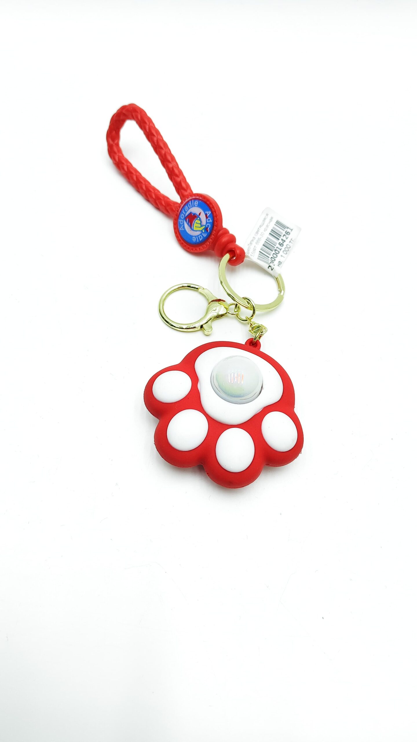 Брелок Лапка светящаяся 5,5см арт.666-30 красная Брелок Лапка светящаяся 5,5см арт.666-30 красная