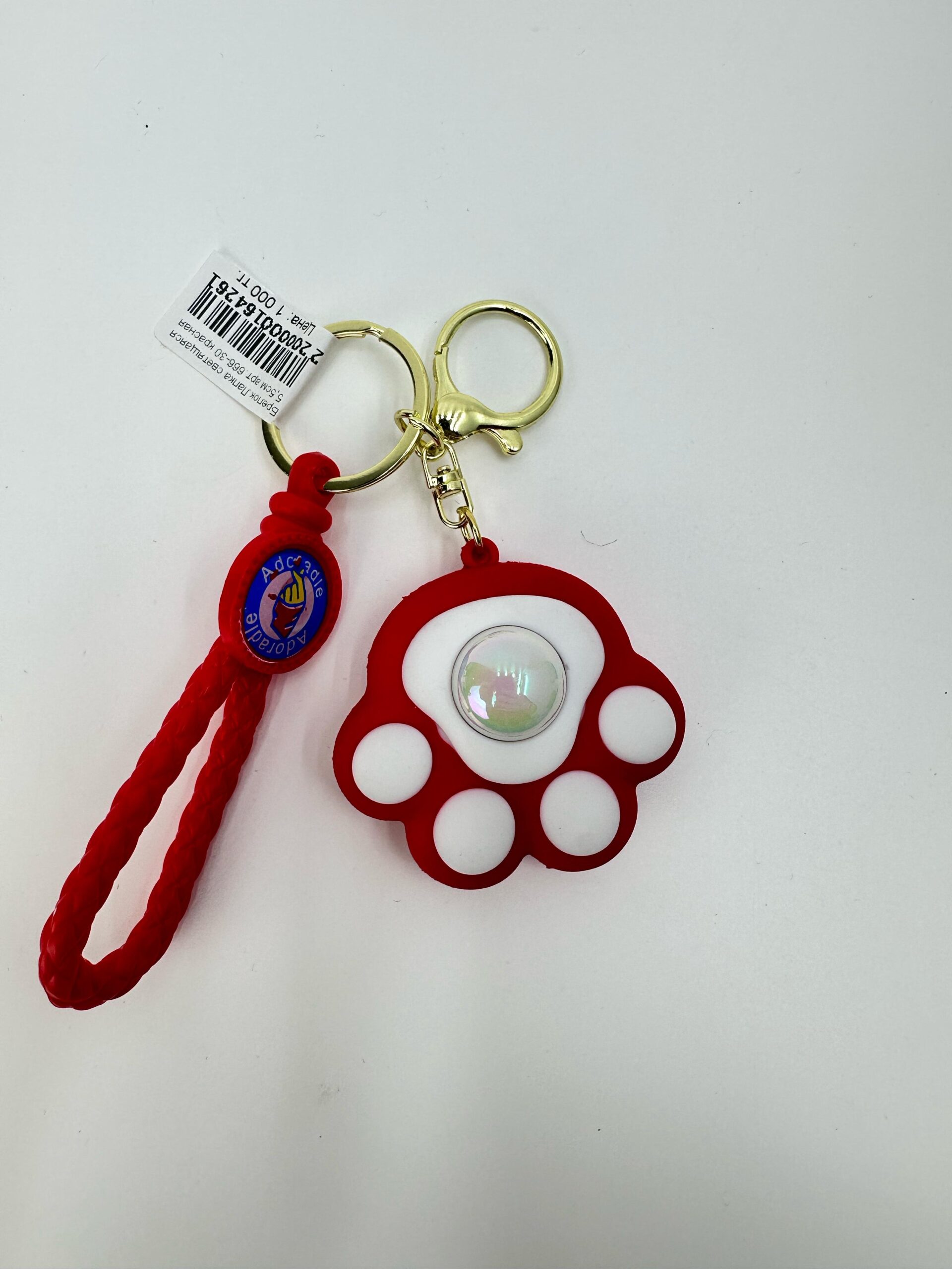 Брелок Лапка светящаяся 5,5см арт.666-30 красная Брелок Лапка светящаяся 5,5см арт.666-30 красная