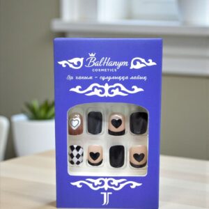 Ногти накладные Balhanym арт.r659 шахматные сердца