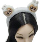 Ободок мех Лабубу арт.tr1823 белый