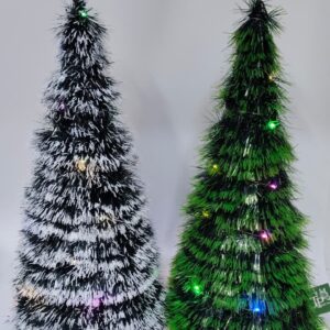 Декор новогодний Елка с мишурой и гирляндой 50см 2000тг