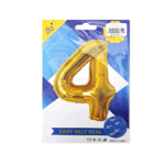 Шар фольга цифра 4 40д арт.tr1354 золотая