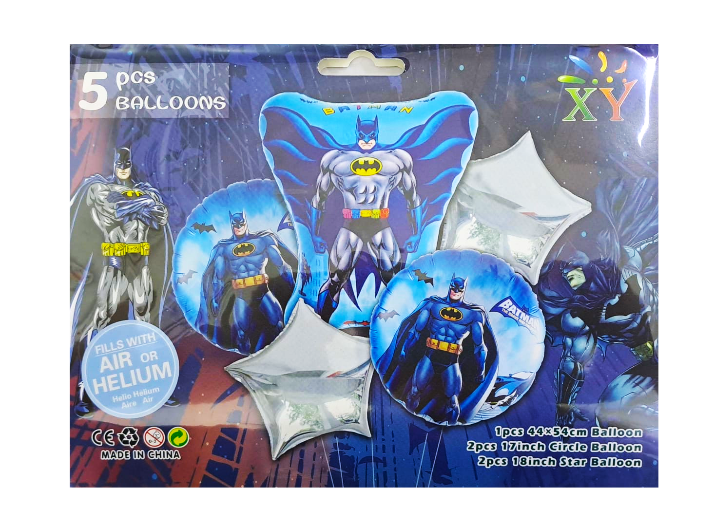 Шары фольга набор Бэтмен уп 5шт арт.xy-q061 Шары фольга набор Бэтмен уп 5шт арт.xy-q061