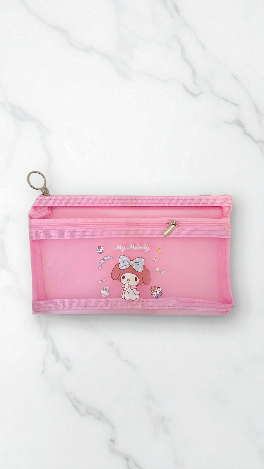Пенал сеточный с 2-мя отделами My Melody арт.tr2301 розовый Пенал сеточный с 2-мя отделами My Melody арт.tr2301 розовый