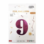 Шар фольга цифра 9 32д арт.tr1297 лиловая