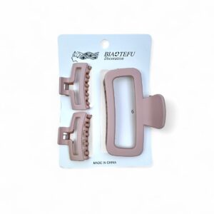 Крабик уп 3шт арт.tr2547 матовый розово-бежевый