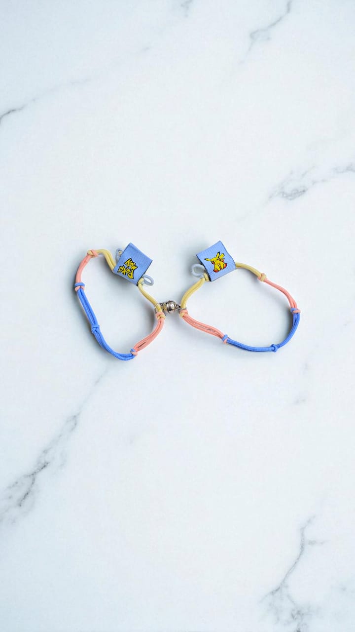 Браслеты парные с магнитом Pokemon арт.tr2161 разноцветные Браслеты парные с магнитом Pokemon арт.tr2161 разноцветные