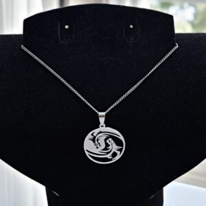 Кулон титан с Драконом арт.tr2119 серебро